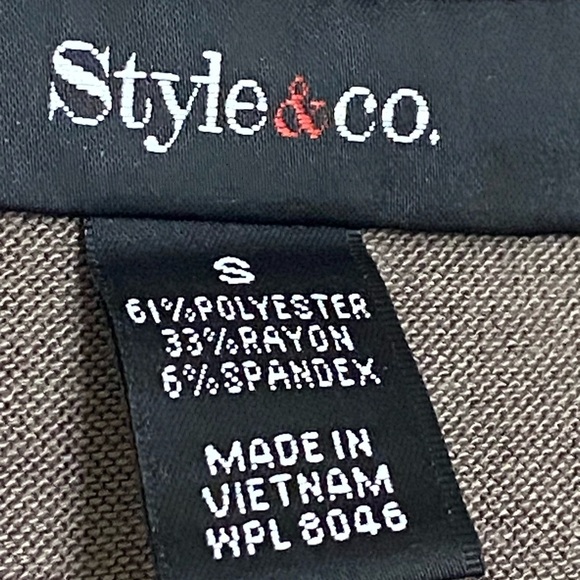 Style & Co Brown Open Front Cardigan - Picture 10 of 12